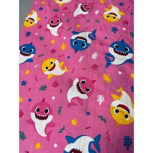 Baby Shark Fun in the Ocean Cotton Fabric David Textiles 43" w x 1/2 yard Pink